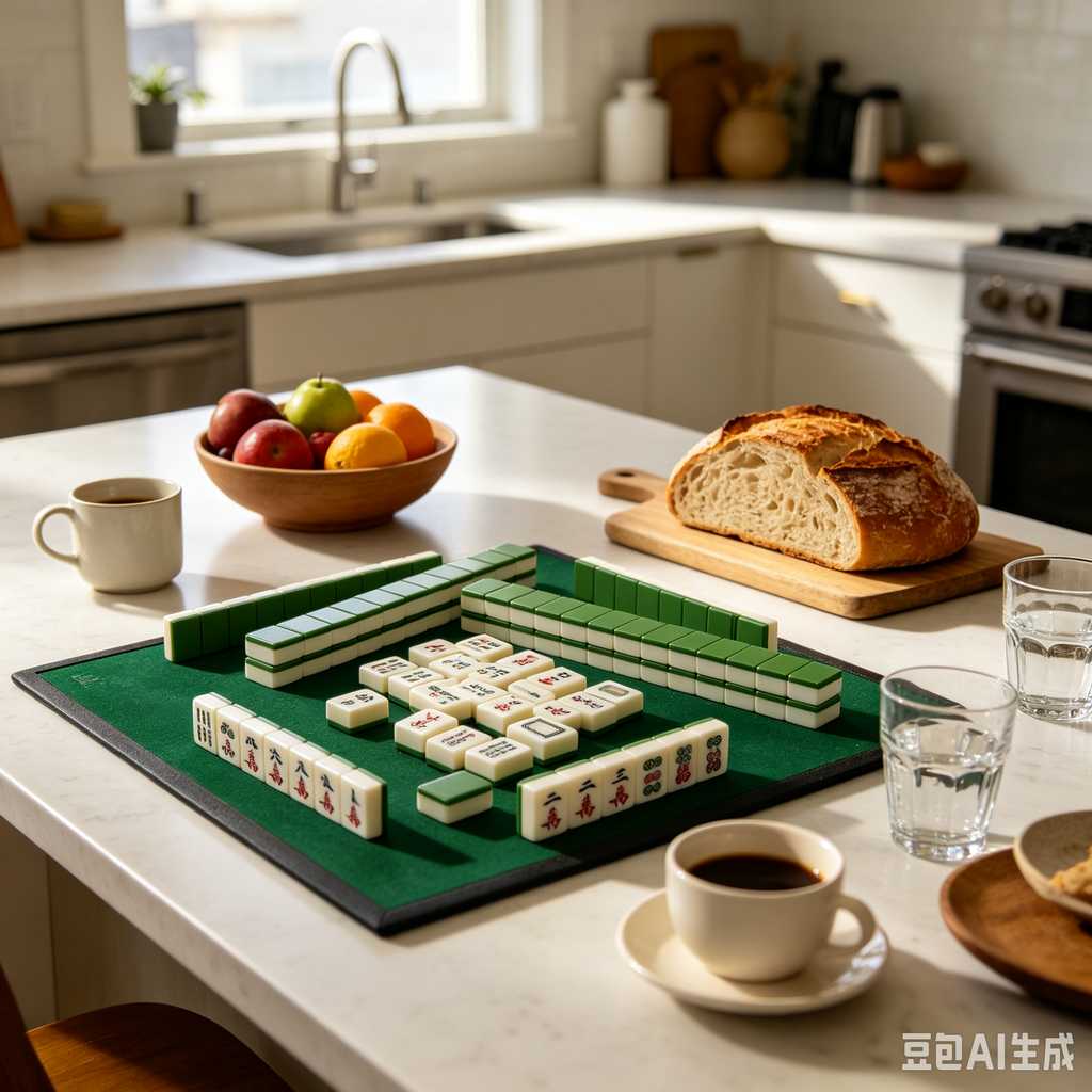 bamboo wood mahjong set